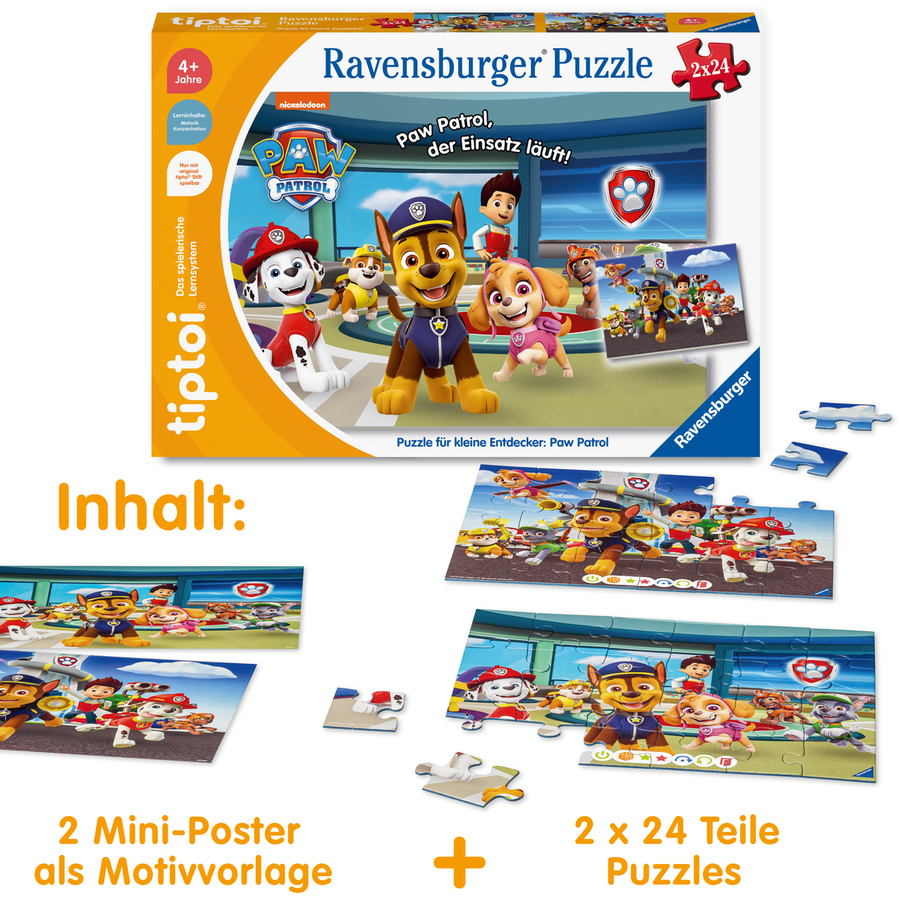 Ravensburger tiptoi® Puzzle für kleine Entdecker: Paw Patrol