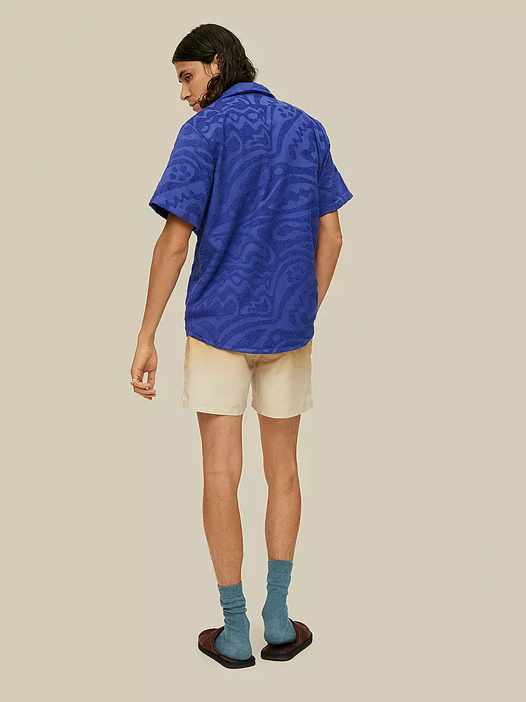OAS Frottee Poloshirt blau
