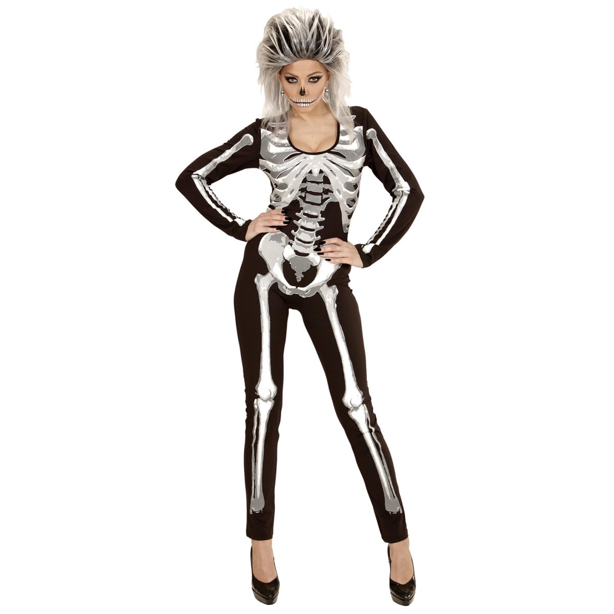Halloween Jumpsuit Dames Skelet