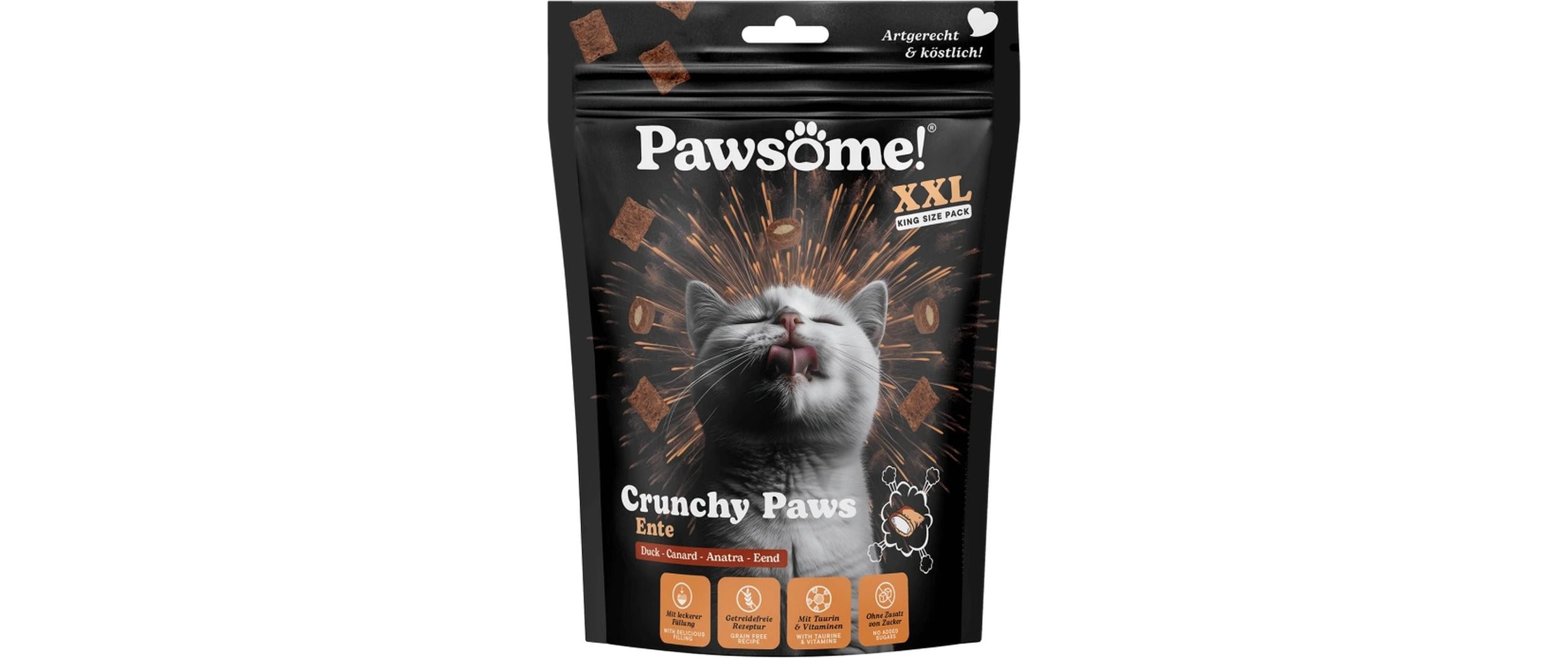 Cat Crunchy Paws Ente 150 gSnack für Katzen