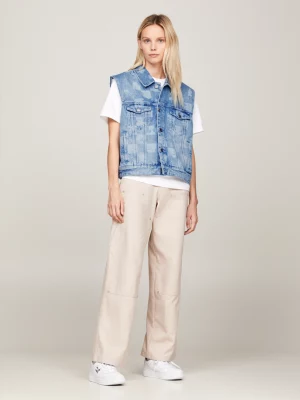 Jaqueta Trucker Sem Mangas Oversized Unissex