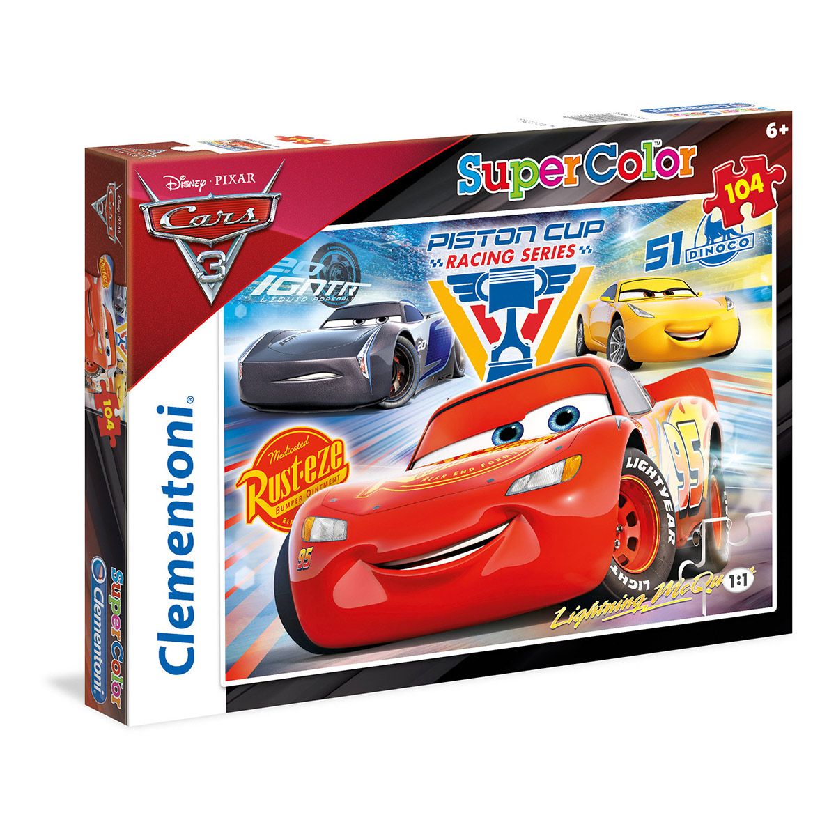 Puzzle Supercolor 104 pièces Cars 3