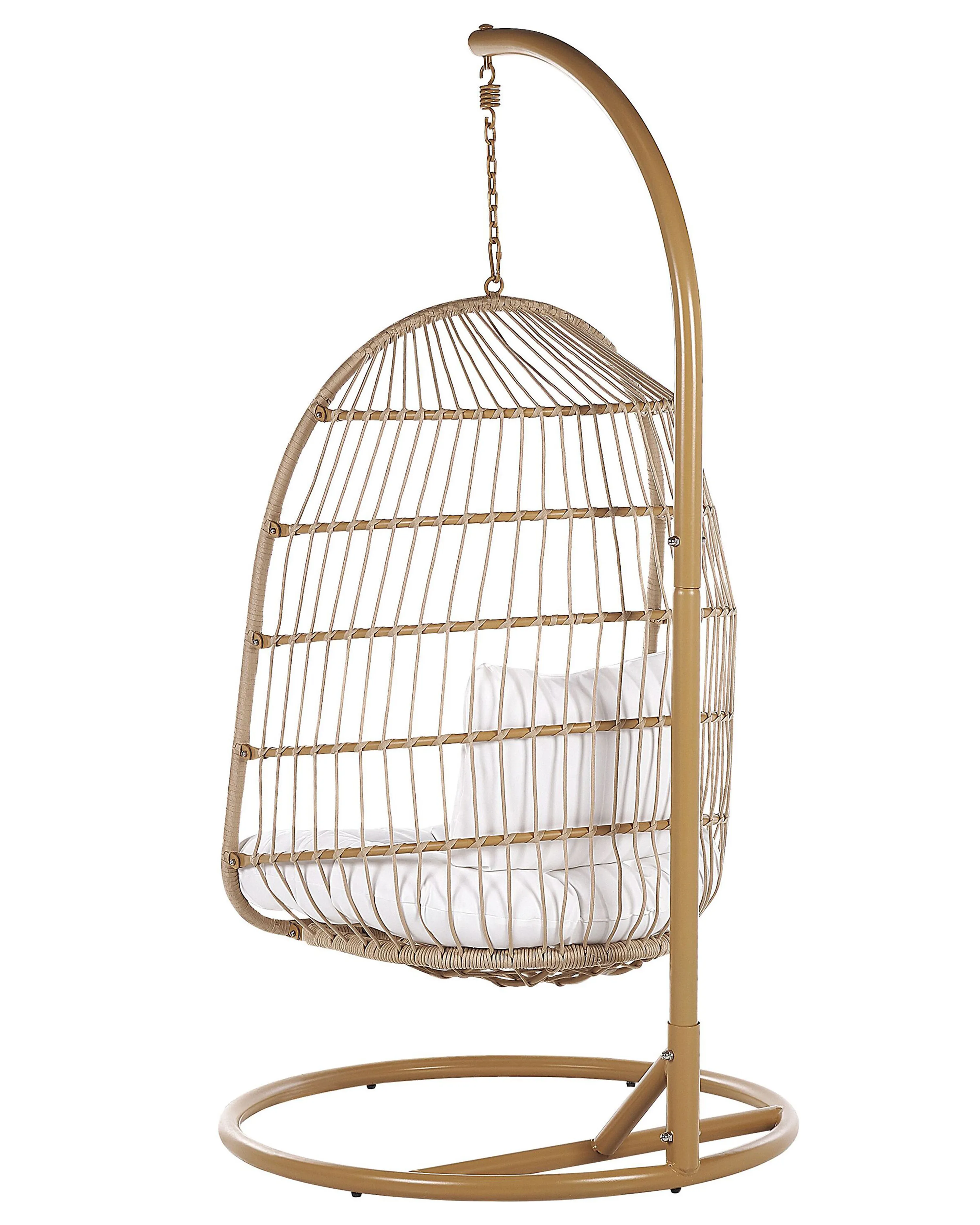 Hangstoel met standaard ALLERA PE rotan Beige