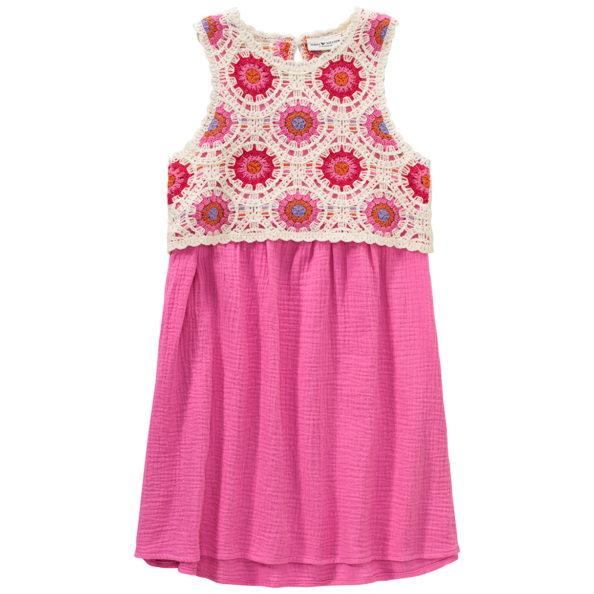 Jonas Nielsen Mädchen Kleid mit gestricktem Oberteil pink / creme