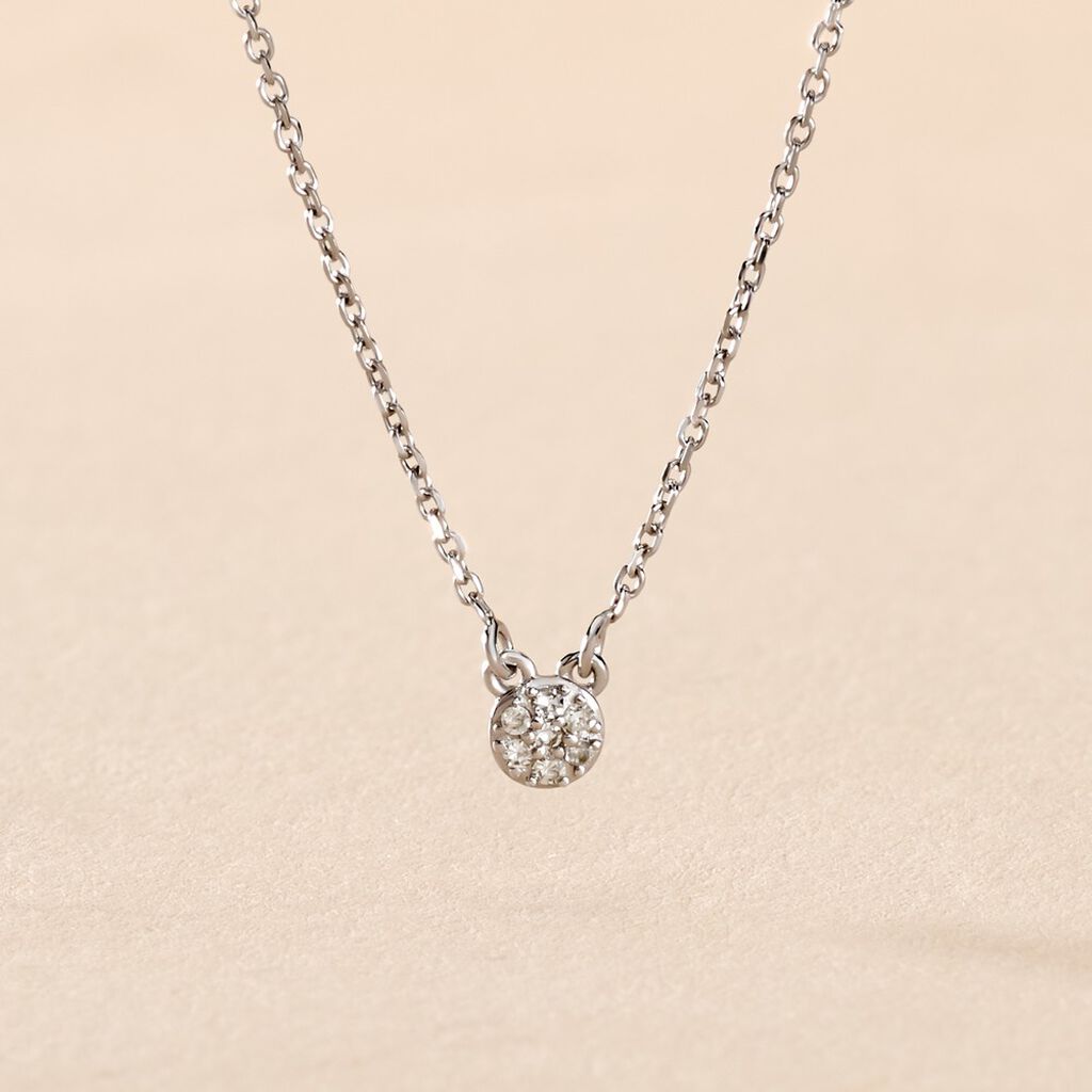 Collier Teani Or Blanc Diamant