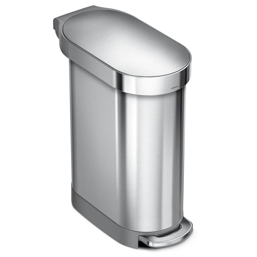 Poubelle étroite à pédale 45L code N inox Simplehuman