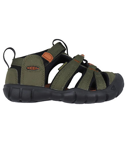 KEEN Sandalen - Seacamp II CNX C - Dark Olive/Gold Flamme