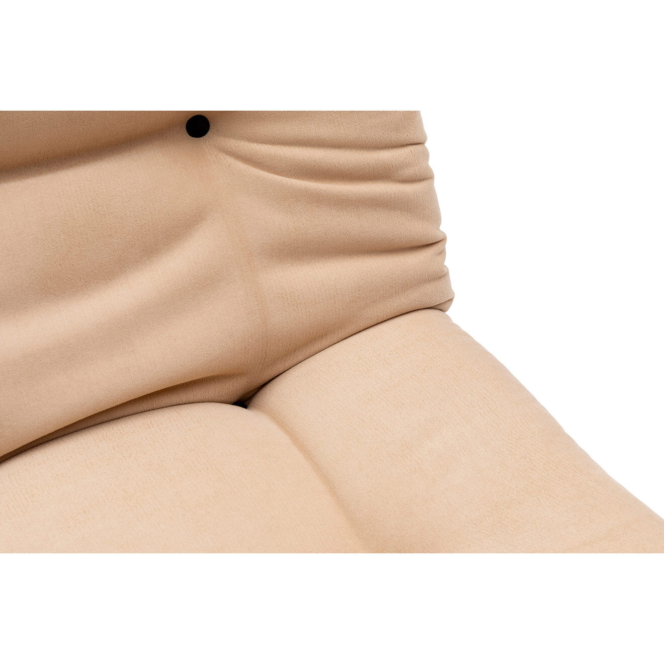 Homitis Fauteuil convertible pouf Misa crème - 120x68x26 cm
