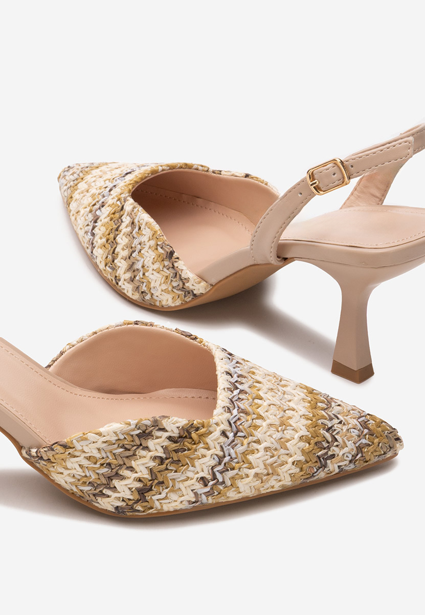 Chaussures à talon fin kaki Shemika
