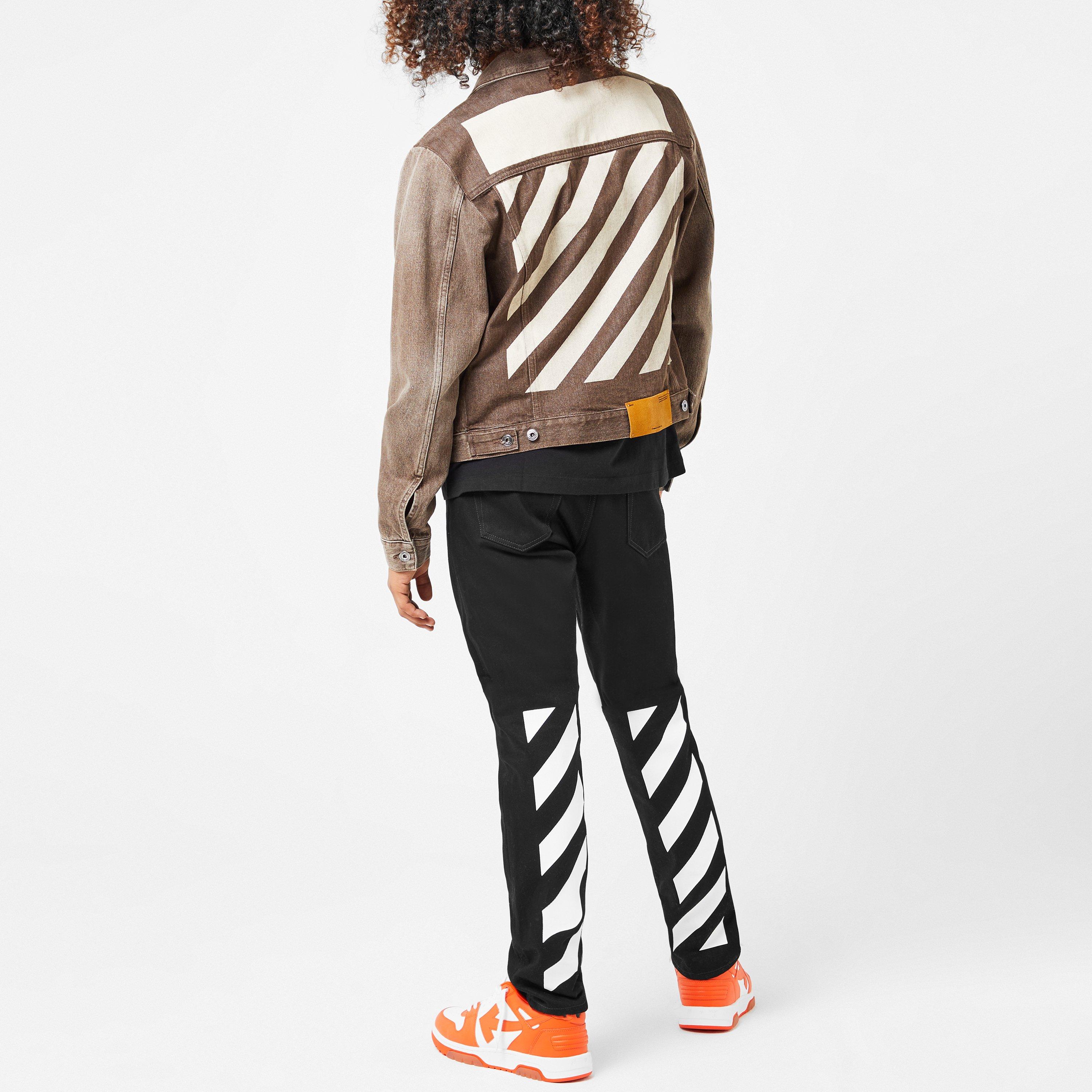 Off White Diag Tab Slim Denim Jacket