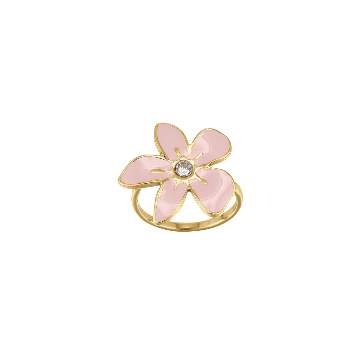 Bague Doriane acier doré or