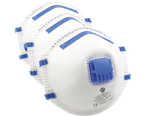 Stofmasker, fijnstofmasker, 3-delig, beschermingsklasse FFP2