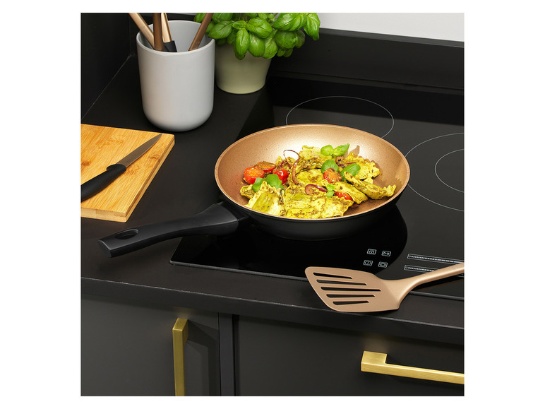 Aluminium braadpan Opulence collectie zwart/goud