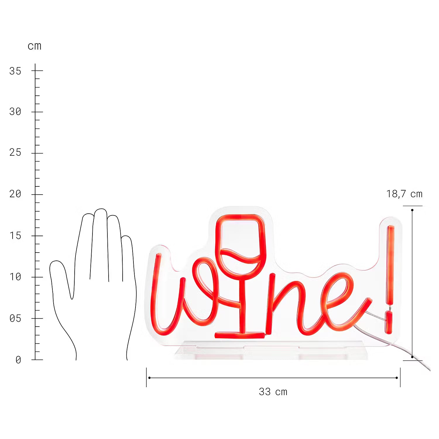 NEON VIBES LED-Leuchte Wine