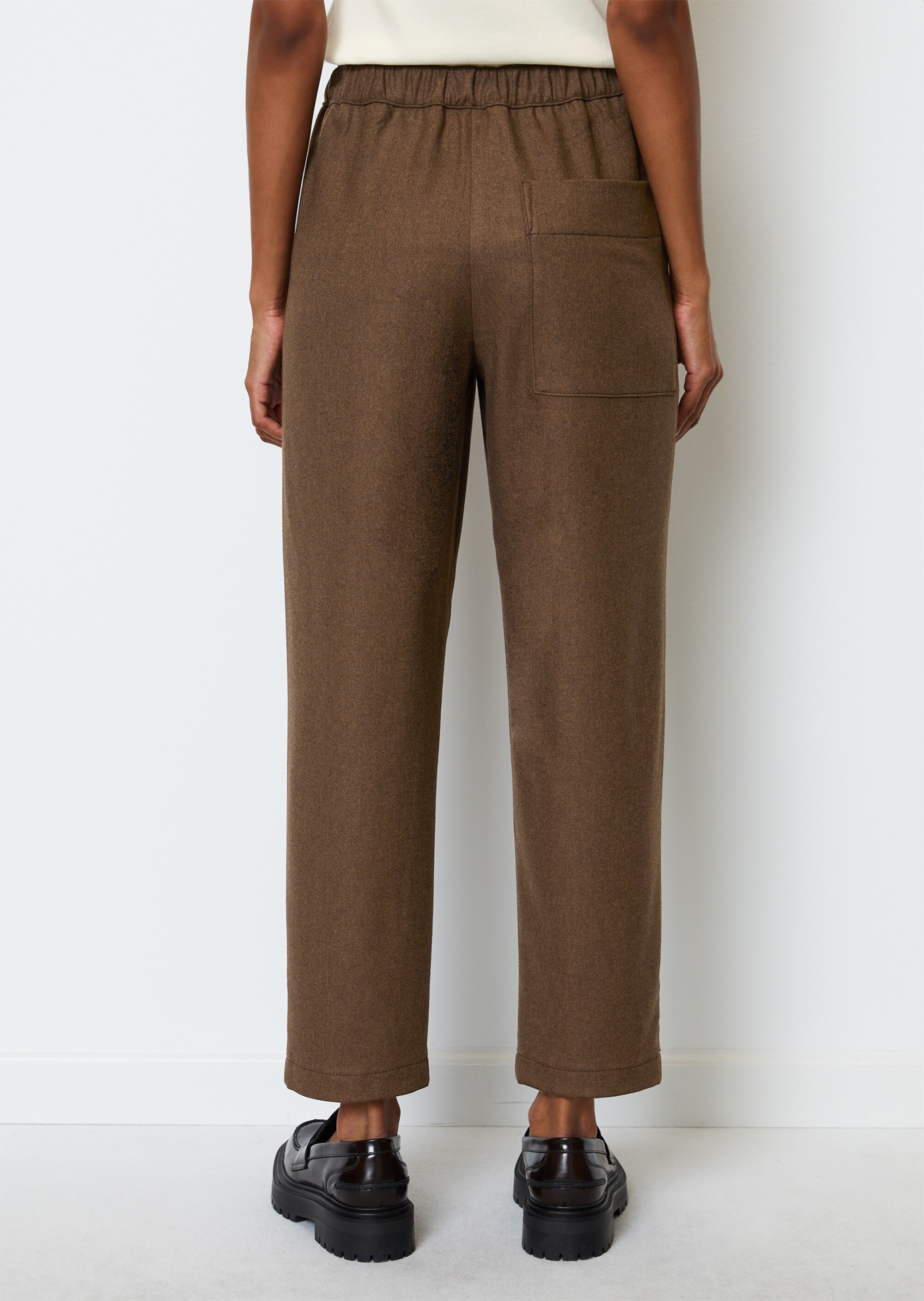 Elegante Cargo-Joggpants aus Viskose-Wolle-Mix