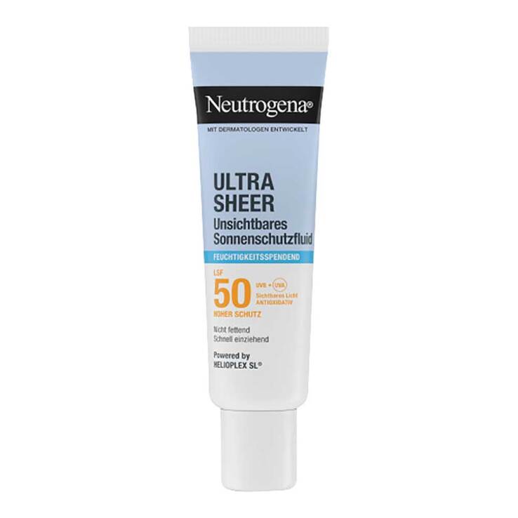 Neutrogena Ultra Sheer unsichtbares feuchtigkeitsspendendes Sonnensschutzfluid LSF50, 50 ml