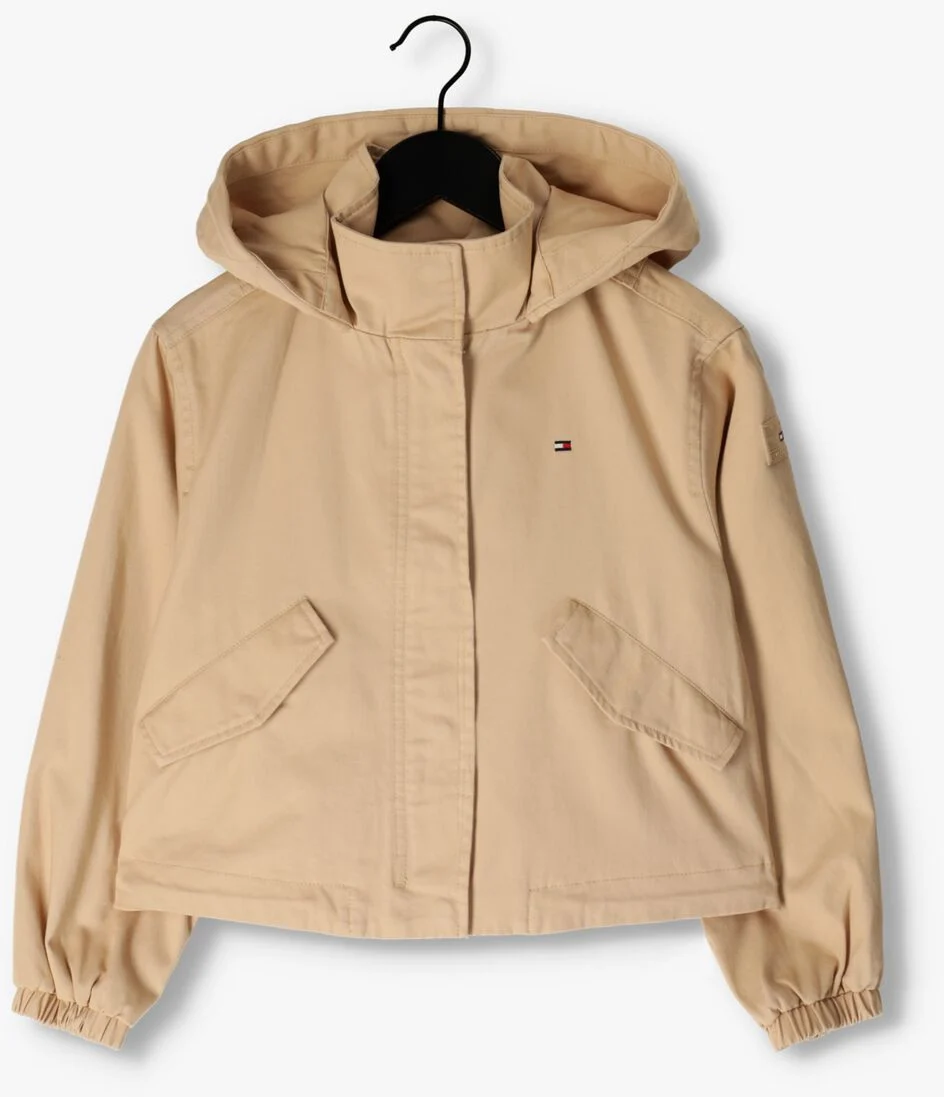 TOMMY HILFIGER beige tommy hilfiger jack cotton parka