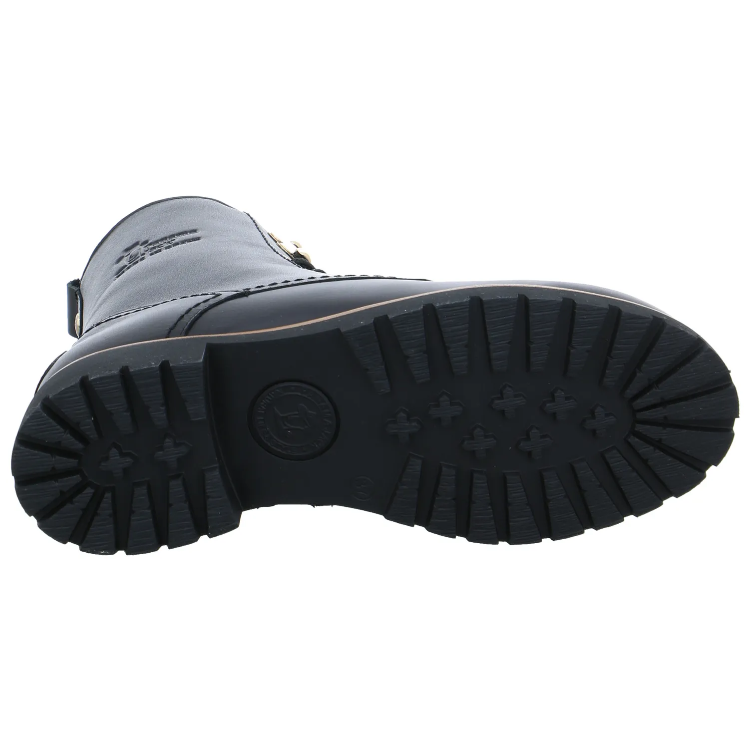PANAMA JACK Boot Schwarz Leder  mit Lammfell - Innenfutter