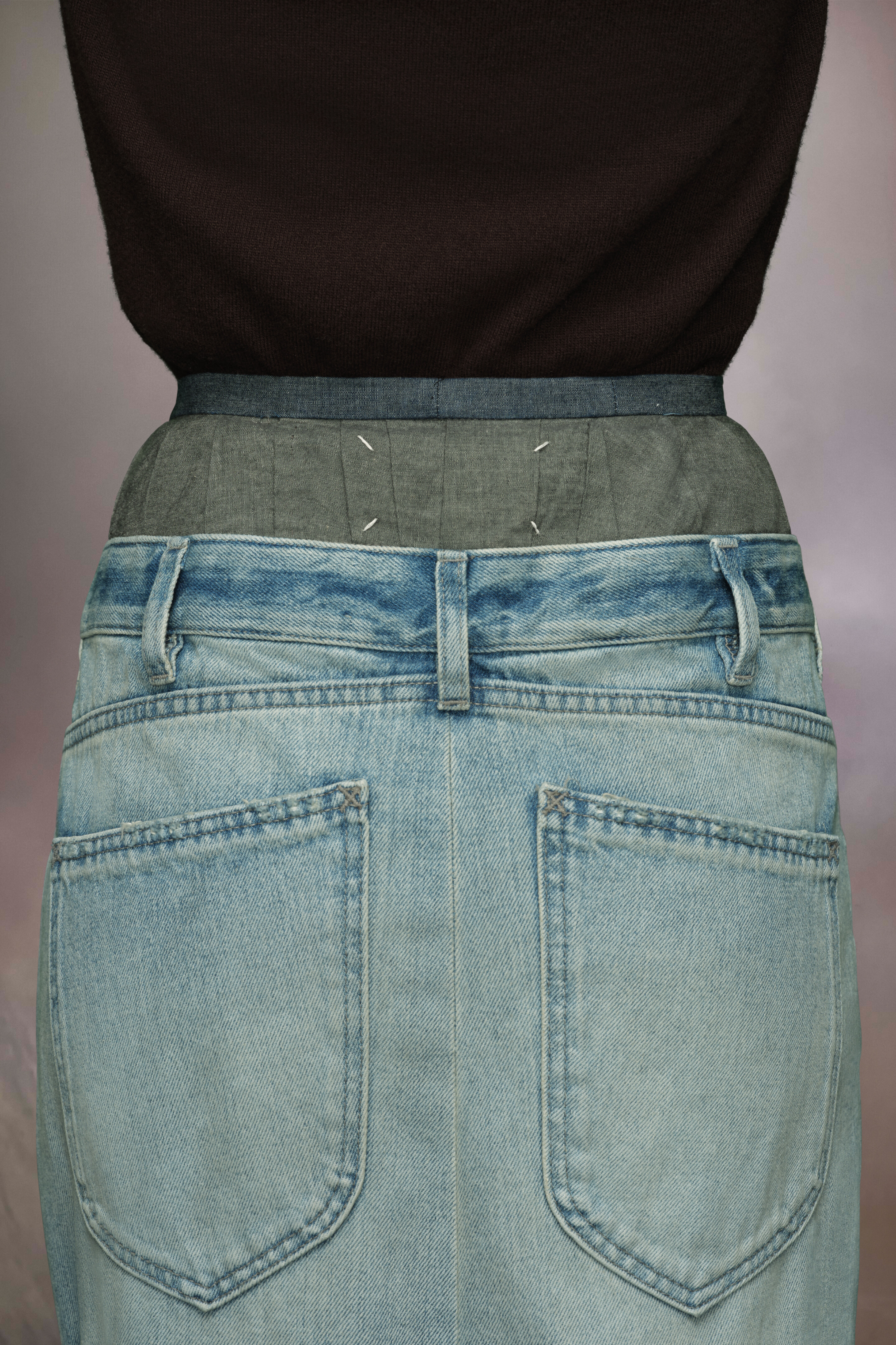 Jupe en denim Anonymity of the lining