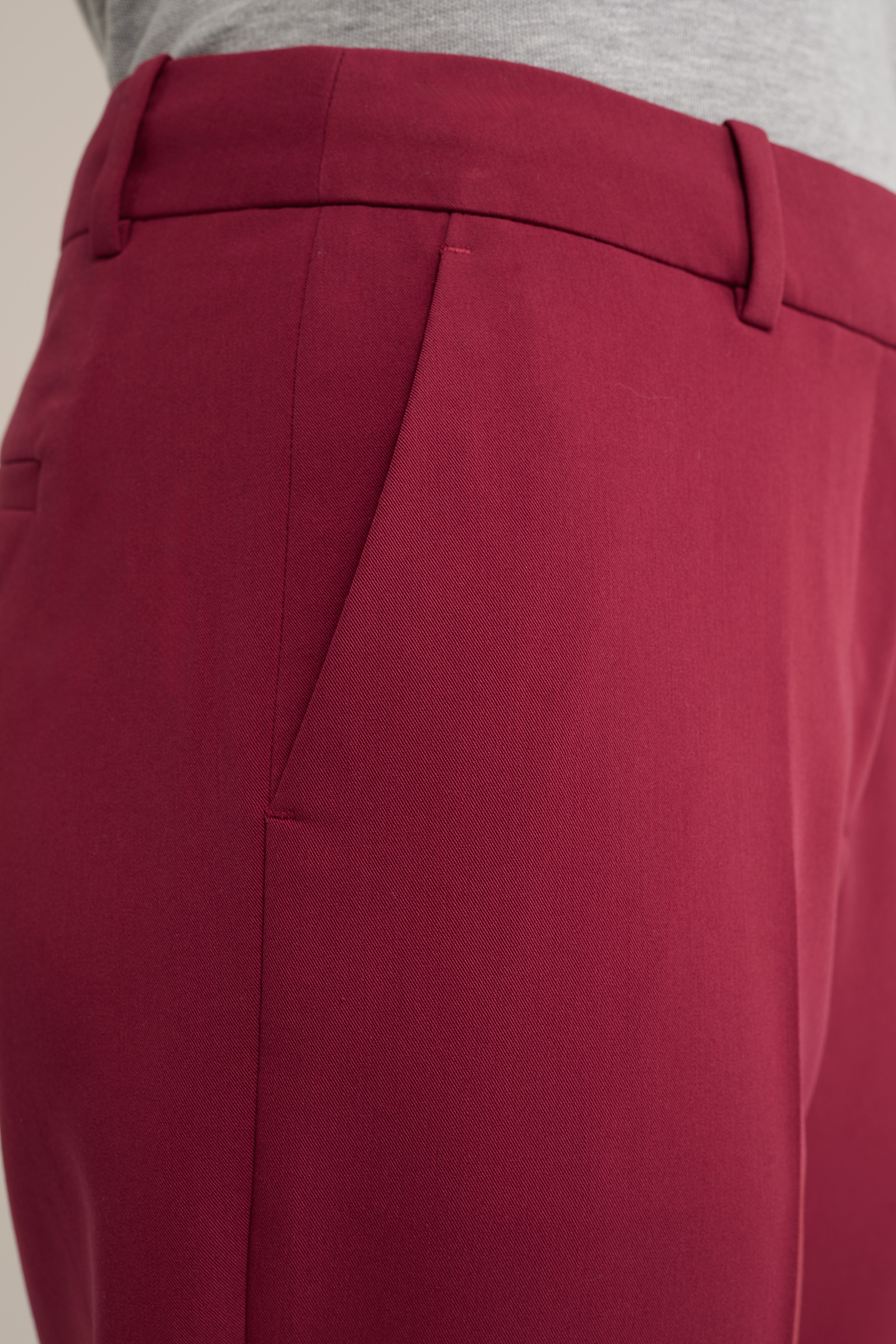 slim fit pantalon WE Fashion Bordeauxrood