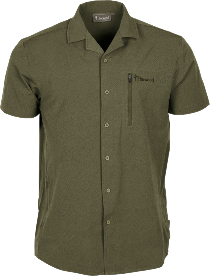 Pinewood Travel Topographic Herren Hemd green