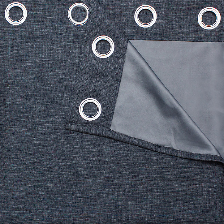 Rideau occultant GoodHome Novan gris l.140 x H.260 cm