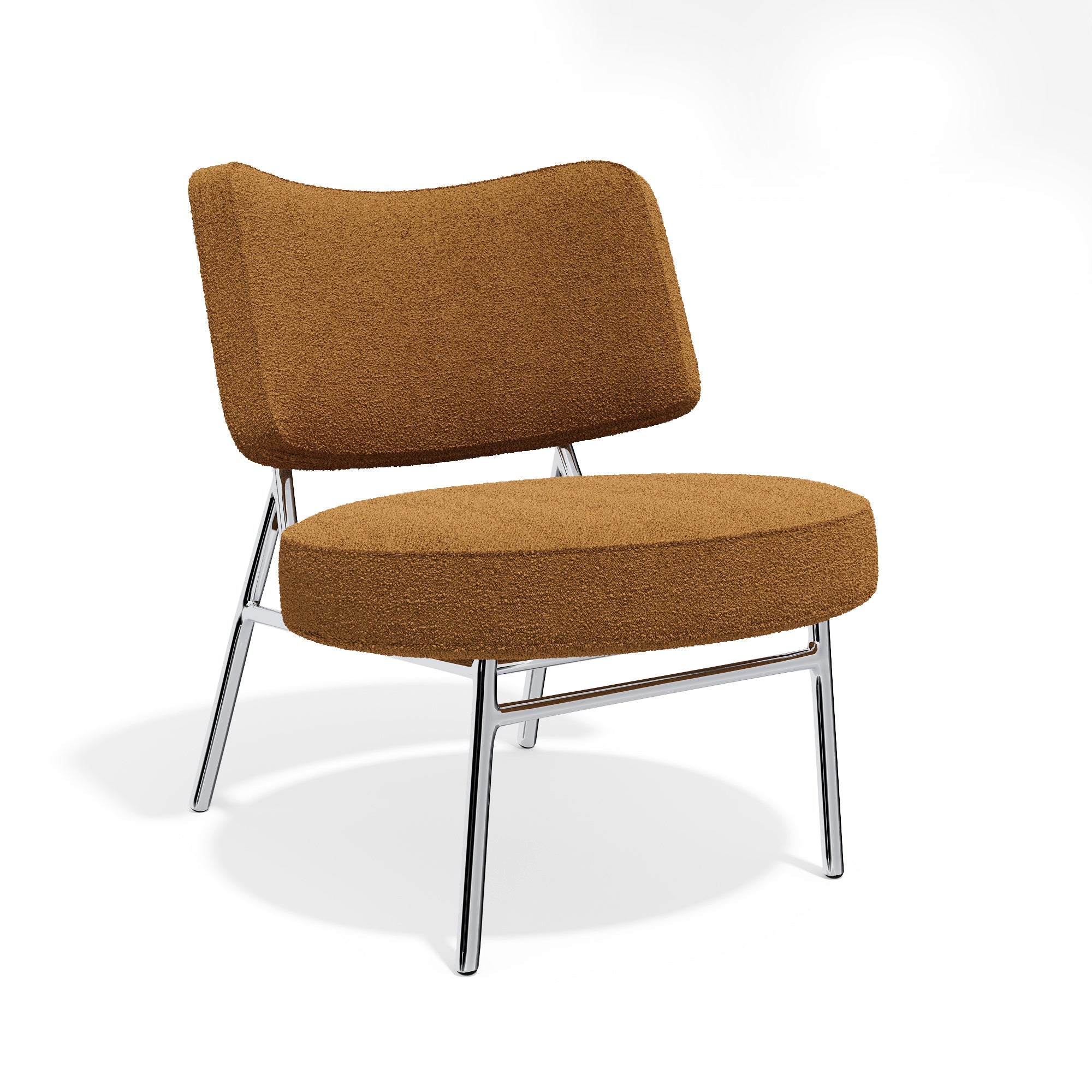 Fauteuil IGGY Bouclette stof Mosterd