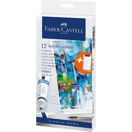 Faber-Castell Acrylfarbe 12er Kartonetui