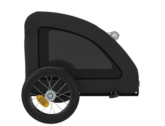 VIDAXL - Remorque de vélo pour chien noir tissu oxford et fer