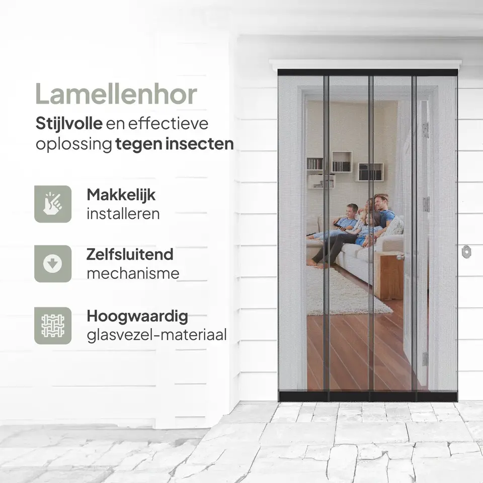 O'DADDY Lamellenhor 150x260 - Deurgordijn - zwart