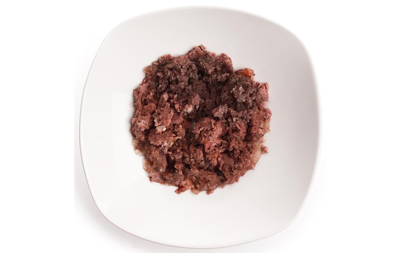 Nassfutter Wild mit Kürbis und Preiselbeeren 400 gAlleinfutter aus Wild, mit Kürbis, Preiselbeeren, Wildkräutern und Distelöl