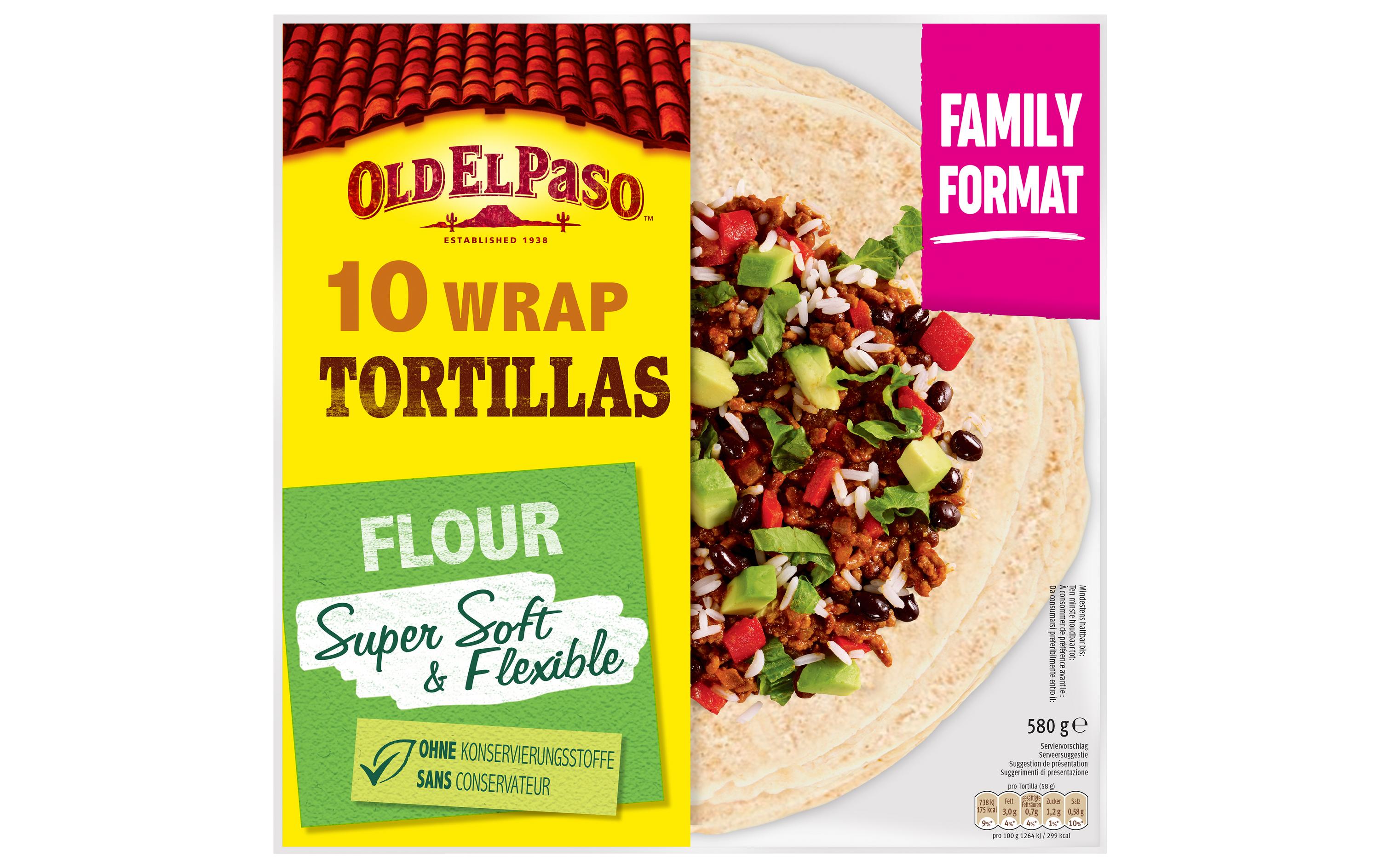 Family Wrap Tortillas 10 StückFeine Weizentortillas
