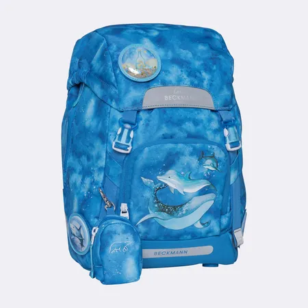 Beckmann Schulrucksack-Set Classic Ocean, 6-teilig