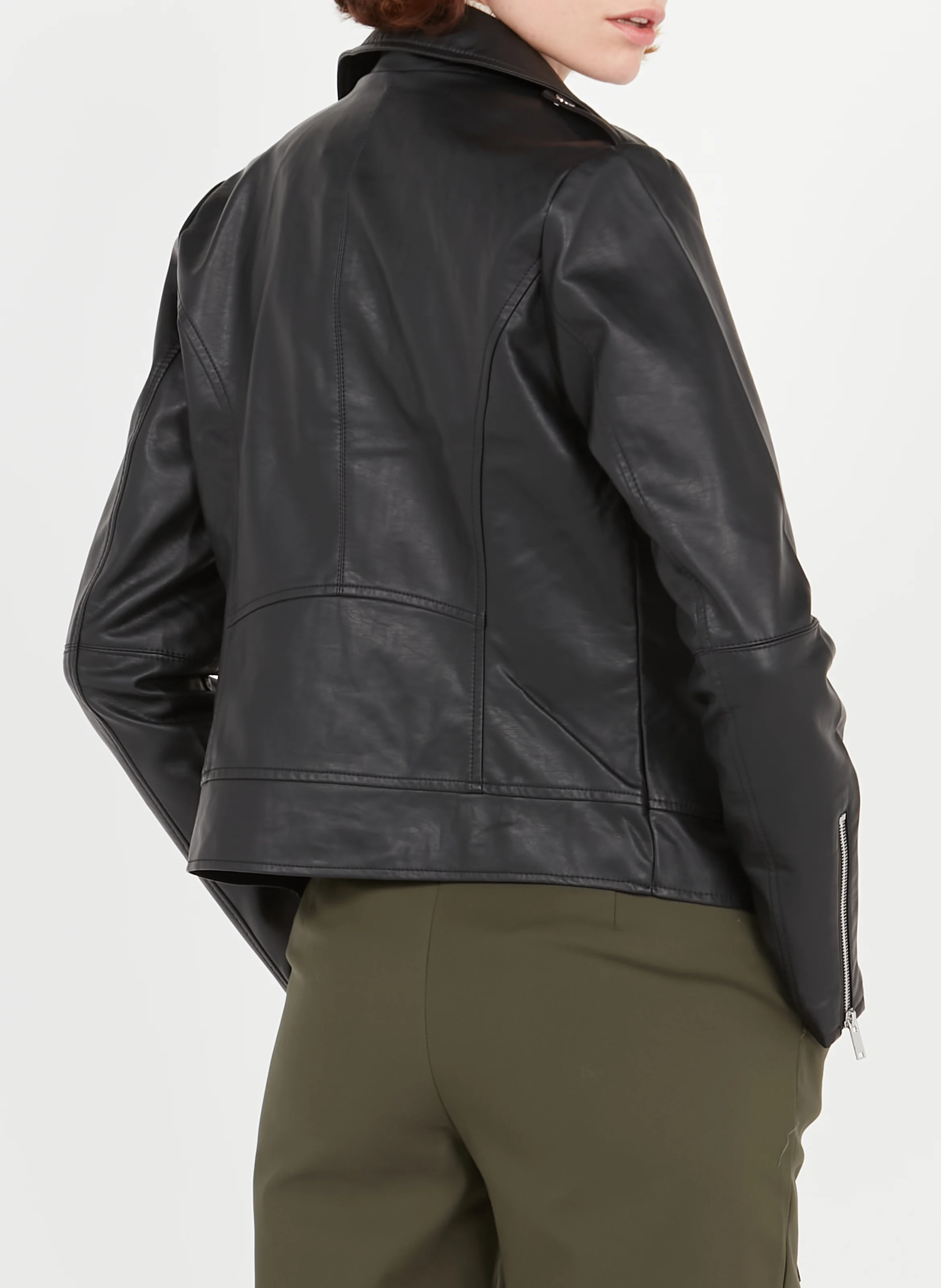 Blouson zippé en Polyuréthane | Noir
