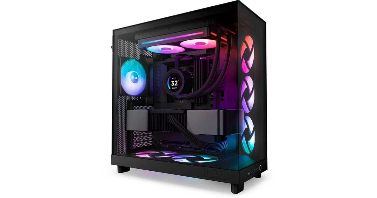 NZXTF240 RGB CORE case fans  (Zwart, 2 stuks, 240 x 120 x 26 mm)
