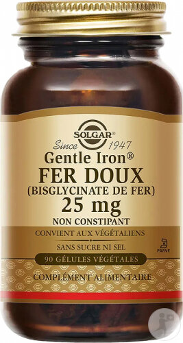 Solgar Fer Doux 25mg Vitalité 90 Gélules