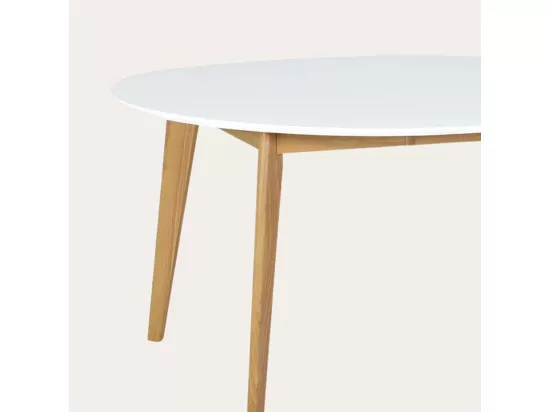 Table à manger extensible en bois massif naturel 120x75