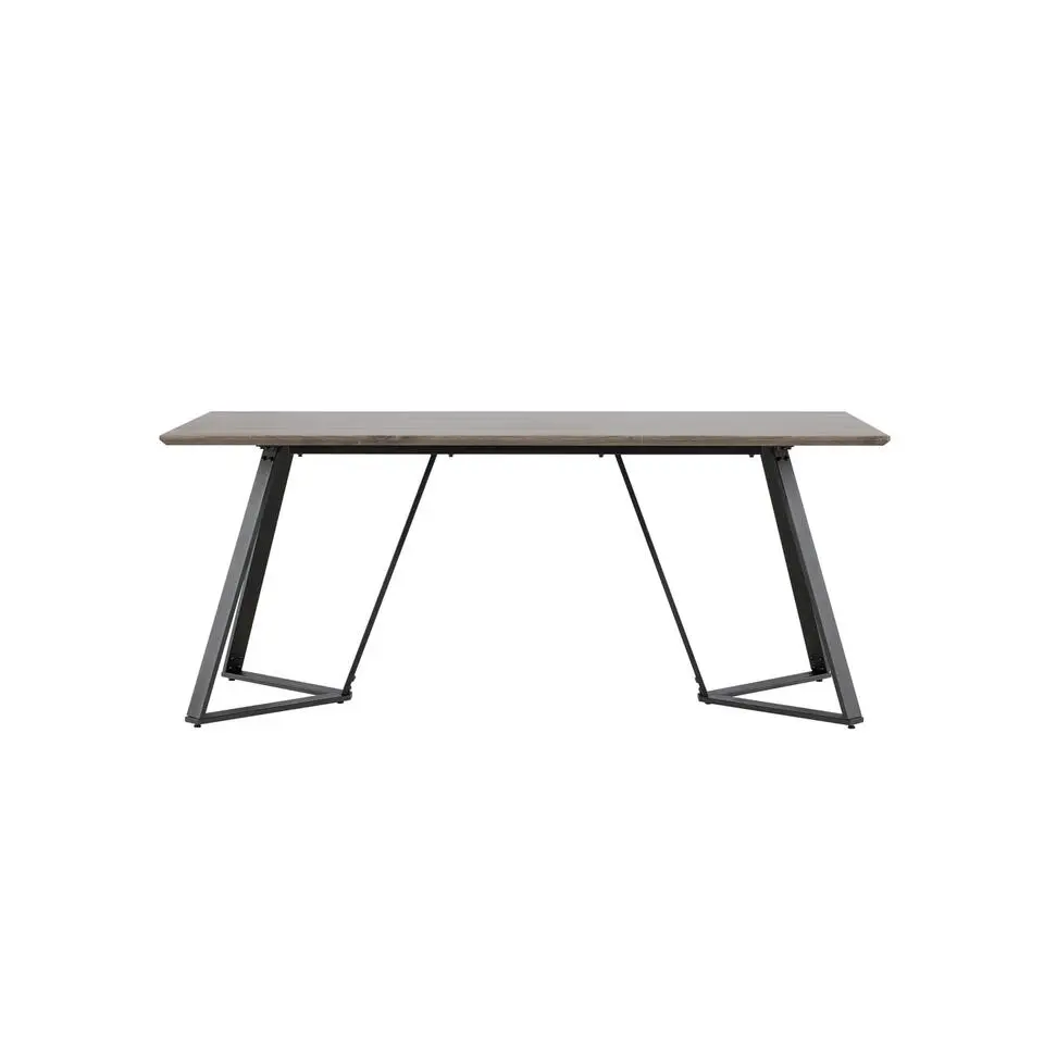 Eettafel Eiken Hout Zwart - 180x90x75cm - Marina