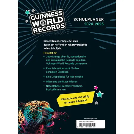 Ravensburger Guinness World Records Schulplaner 2024/2025