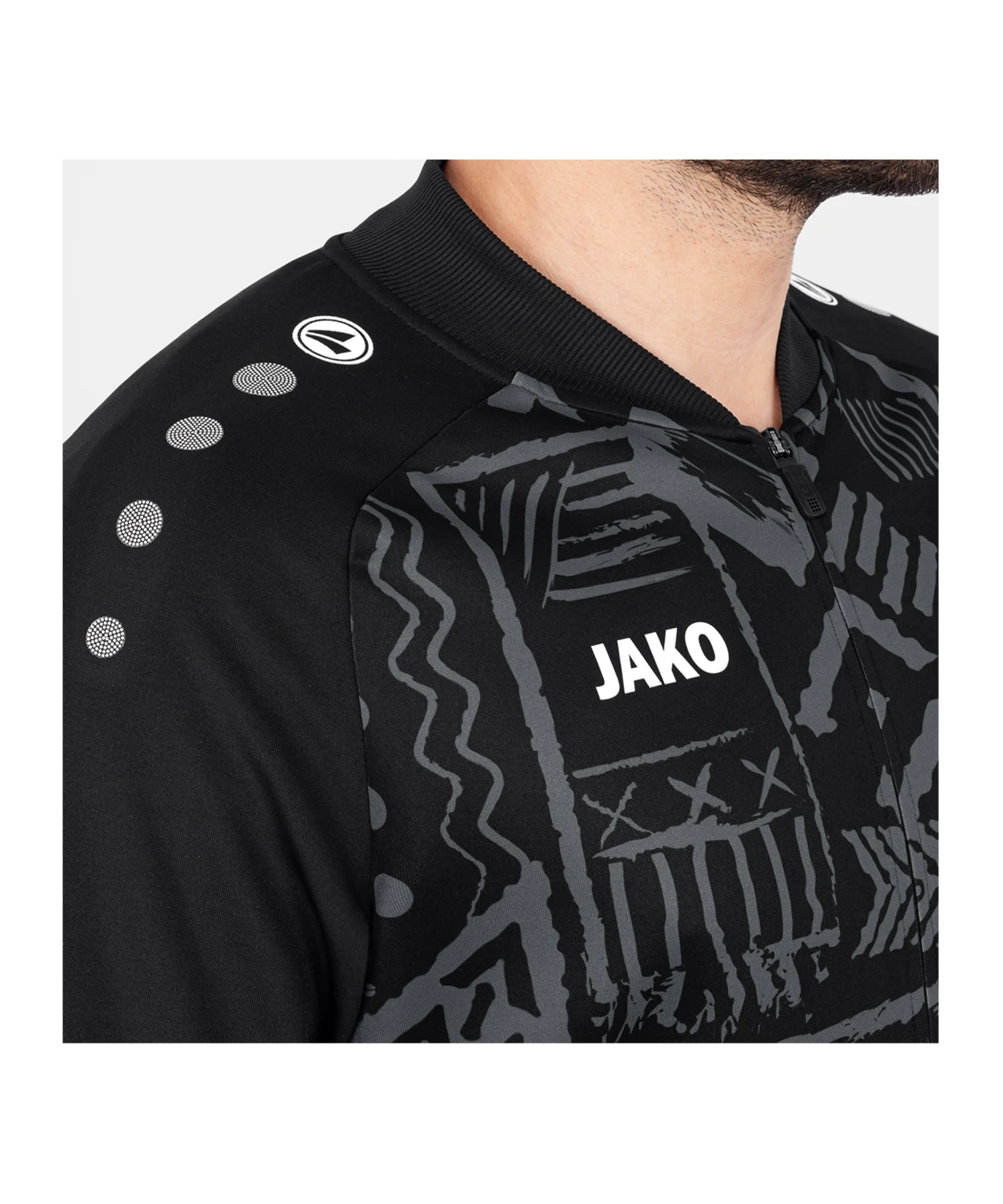 JAKO Tropicana Einlaufjacke Schwarz Grau F801