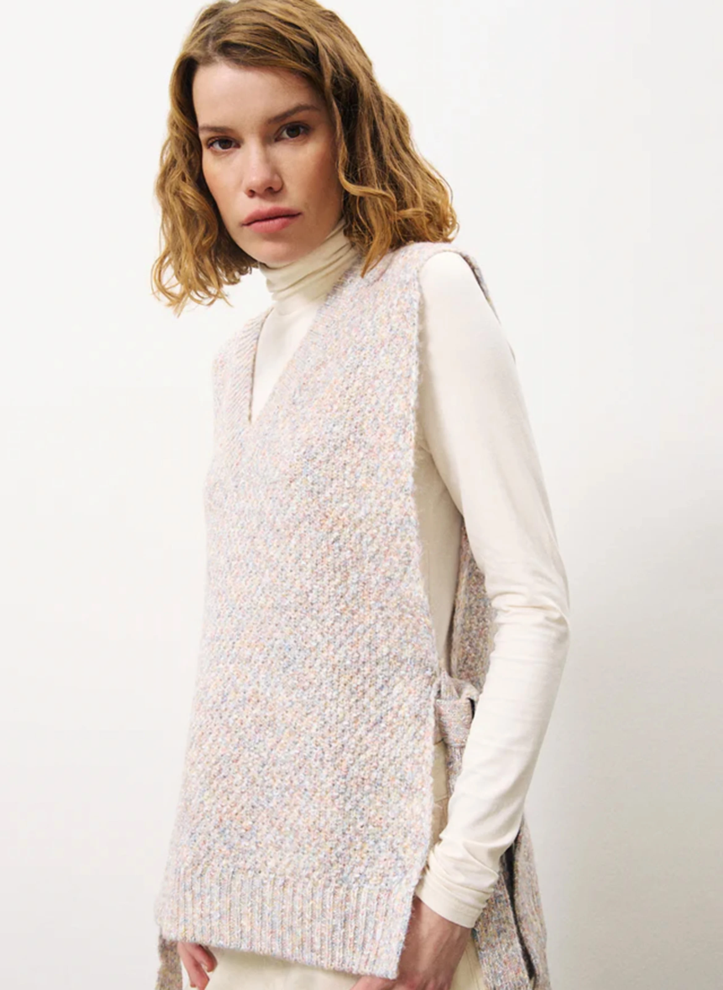 CARMELITE - Top col roulé | Beige
