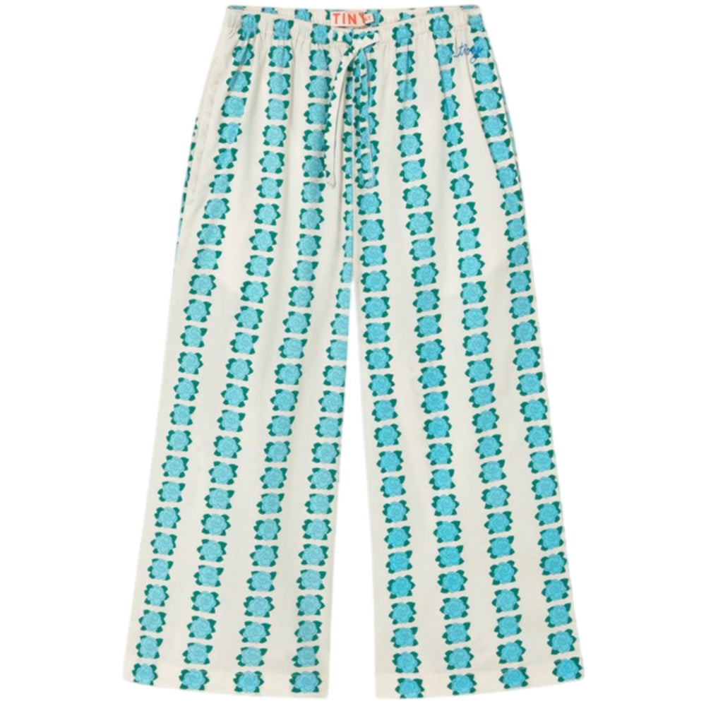 Køb TinyCottons Off-white Blue Flowers Pant