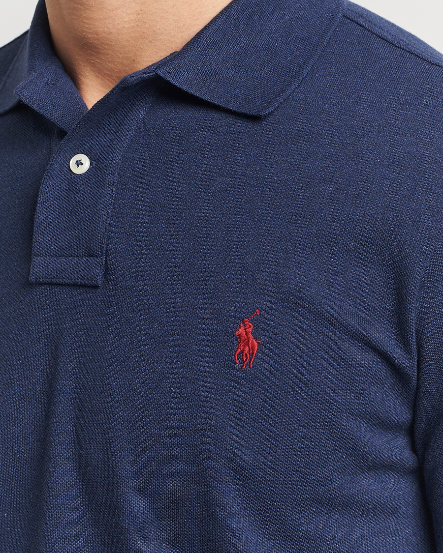 Polo Ralph Lauren Custom Slim Fit Long Sleeve Polo Spring Navy Heather