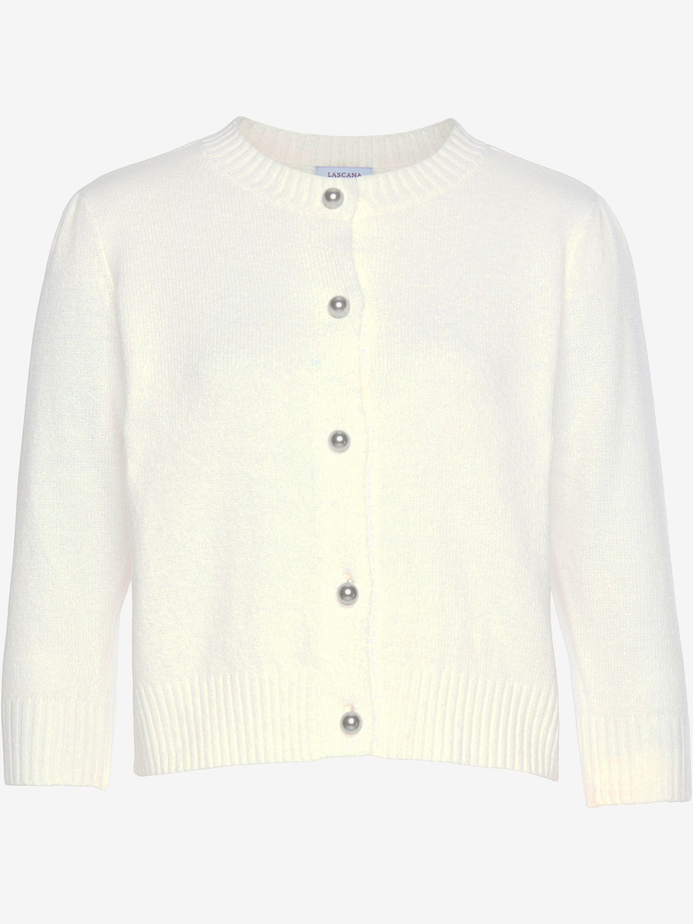 Veste en tricot courte avec encolure ronde