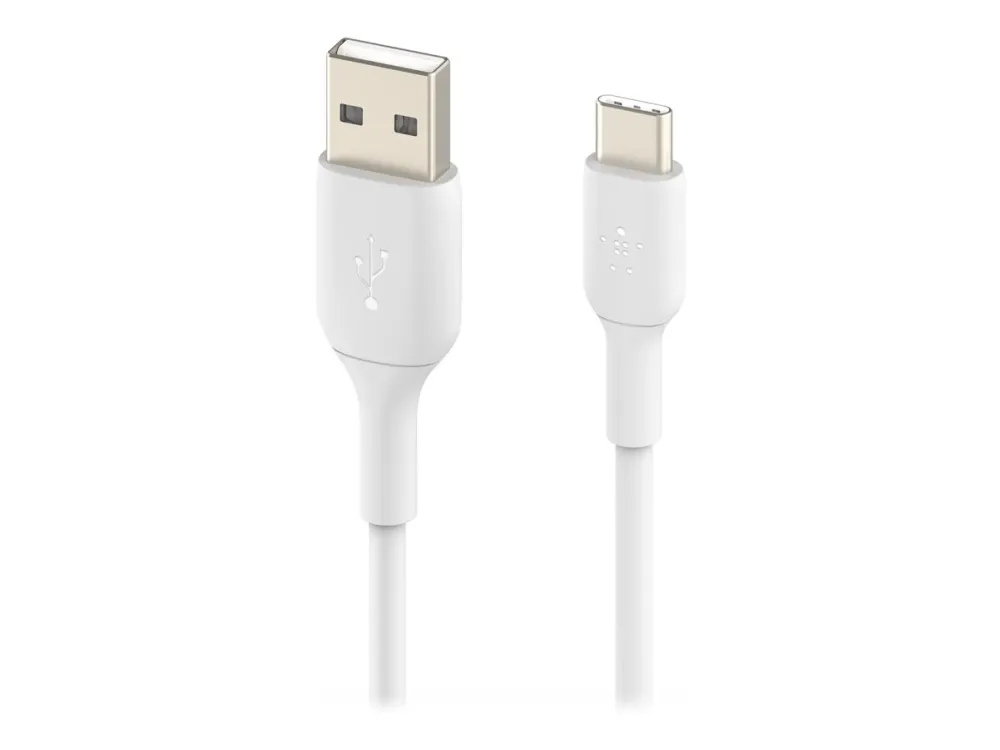 Belkin BoostCharge - USB-kabel - 24 pin USB-C (han) til USB (han) - 1 m - hvid