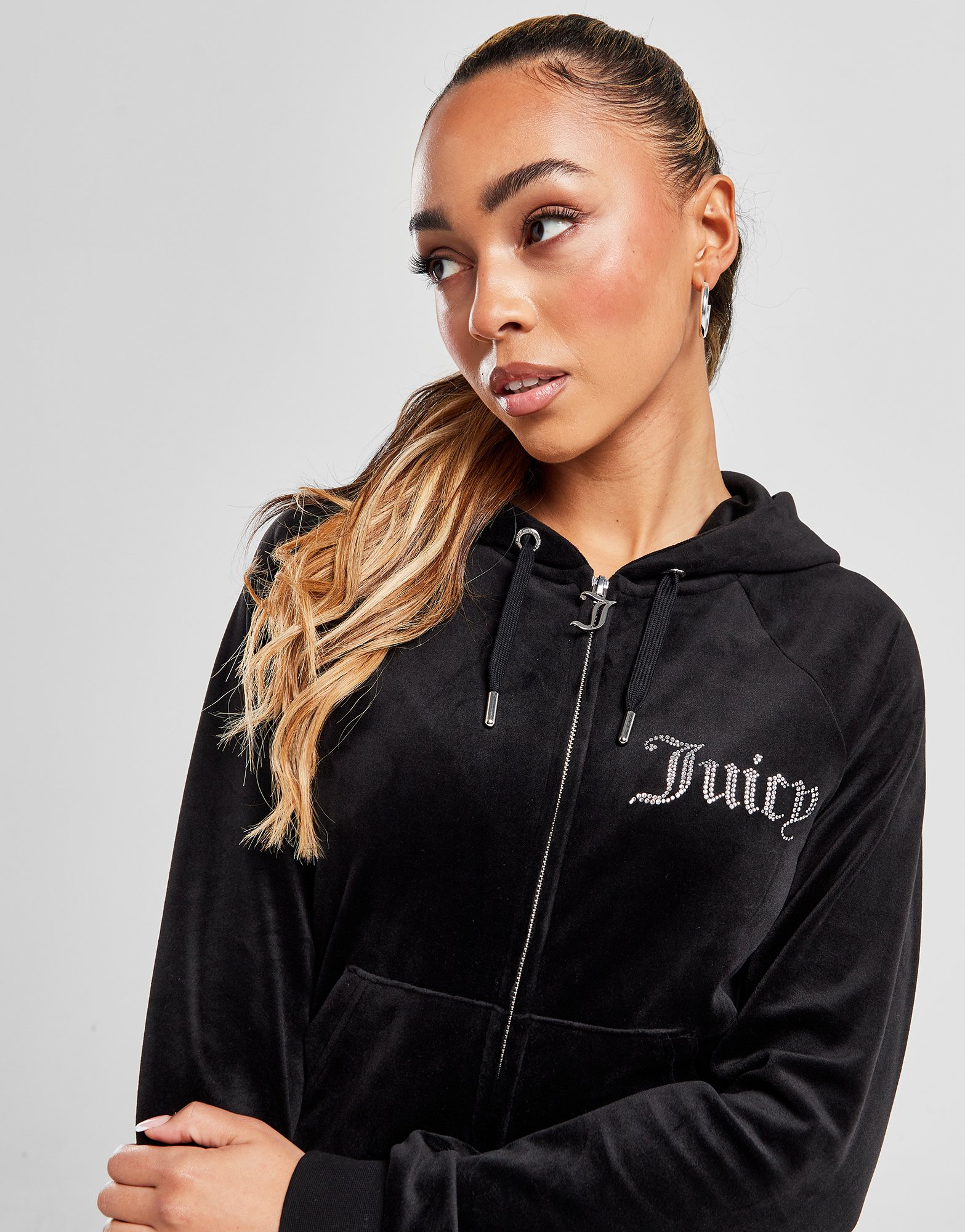 JUICY COUTURE Sweat à Capuche Zippé Diamante Femme