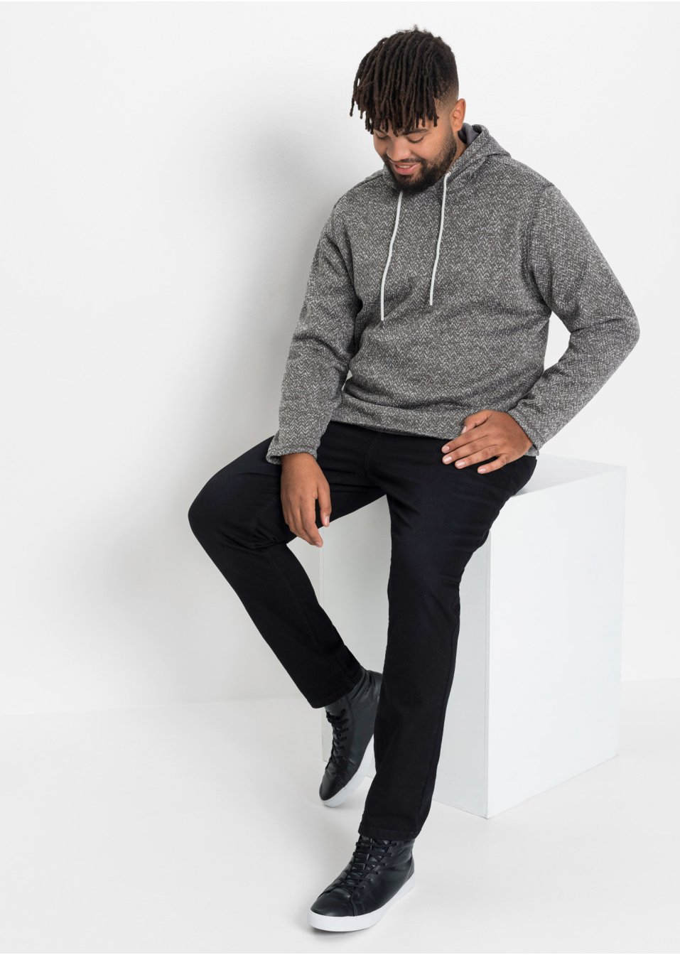 Pull en maille polaire avec capuche