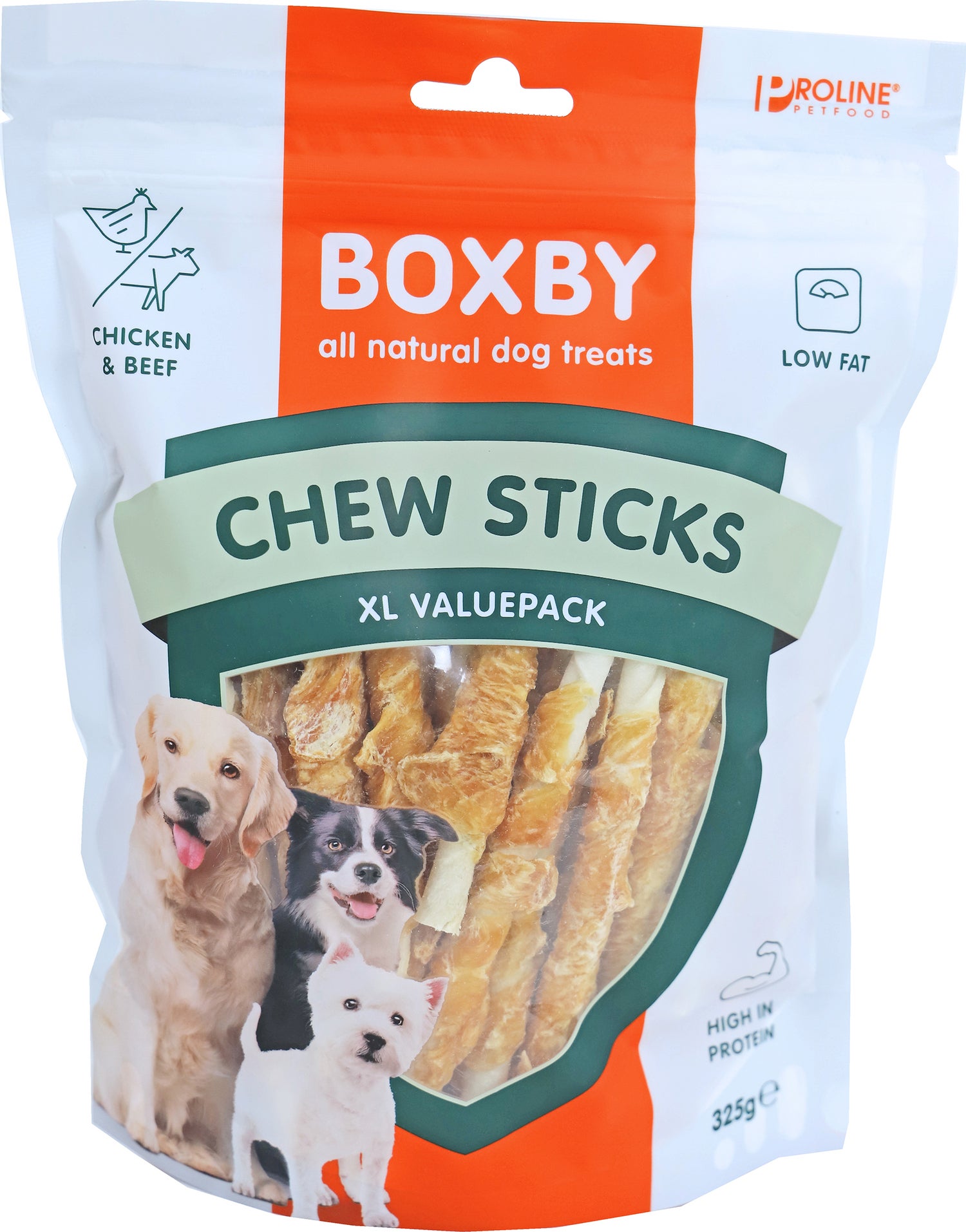Proline Boxby kauwstaafjes rund met kip 325 g