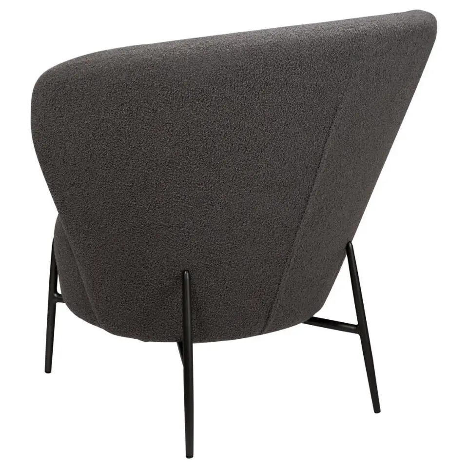 Hioshop Orbit Dan-Form fauteuil bouclé grijs
