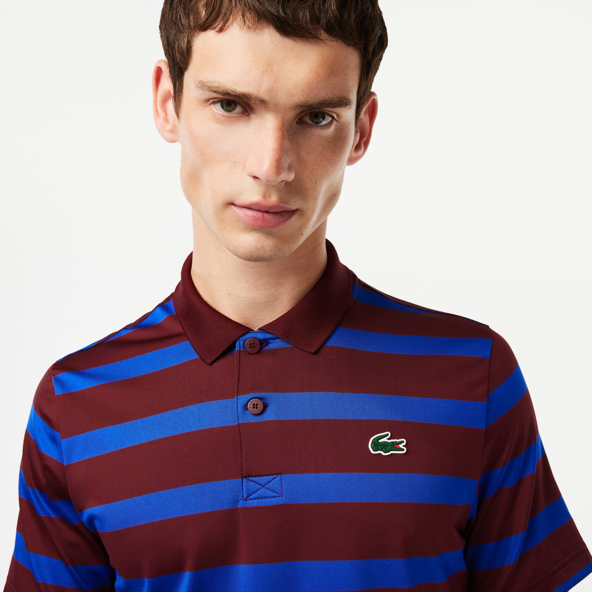 Golf Polohemd aus recycelten Fasern mit UV-Schutz Kurze Ärmel - Rot - Lacoste - Herren